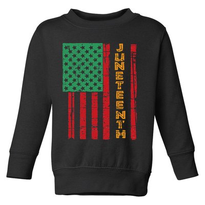 Juneteenth American Flag Toddler Sweatshirt