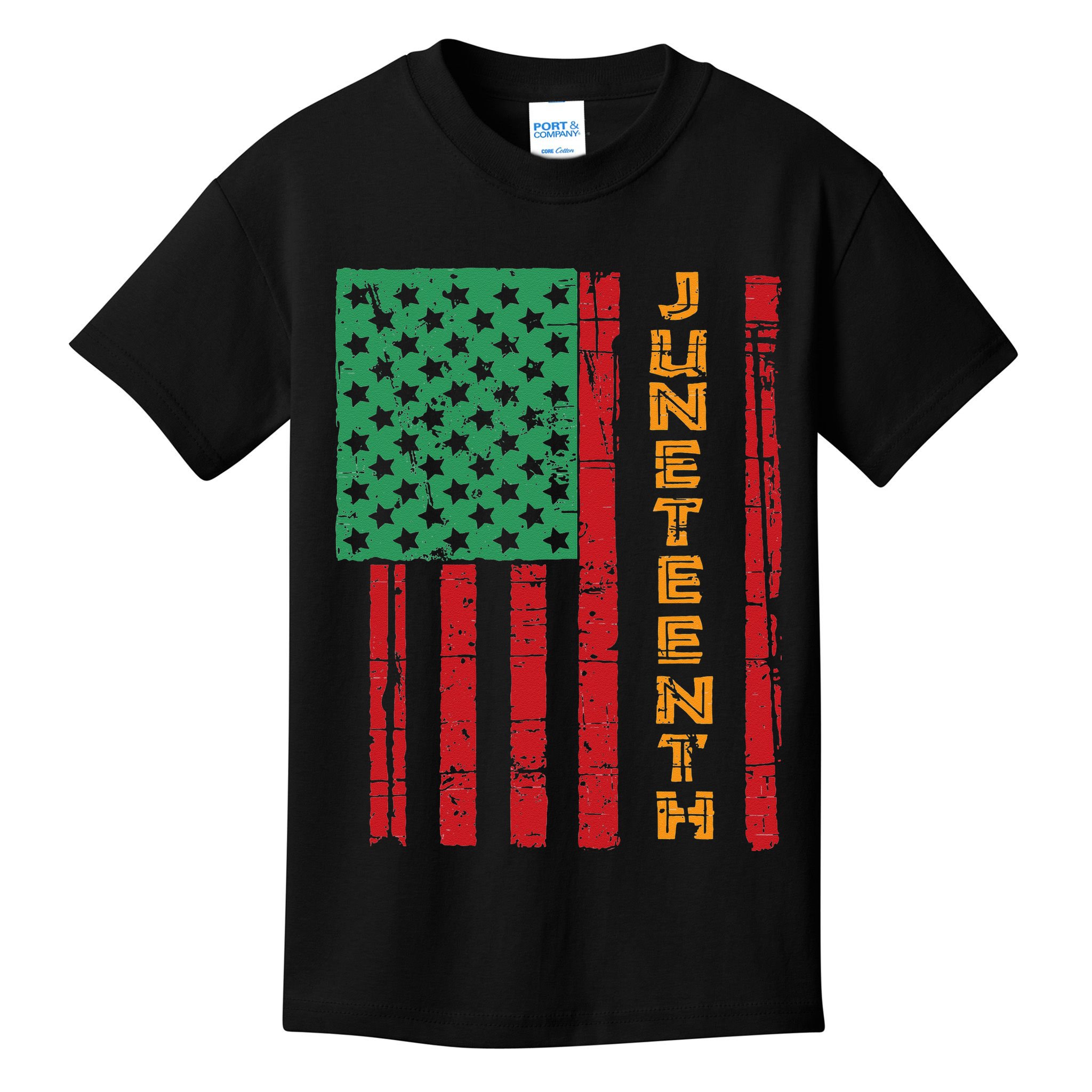 Juneteenth American Flag Kids T-Shirt