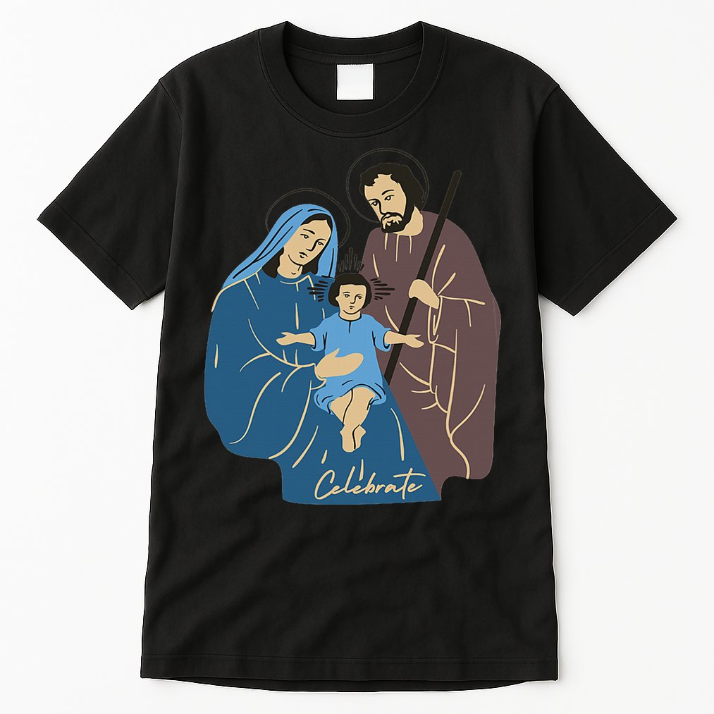 Jesus And Family Invite You To Celebrate Christmas Tall T-Shirt