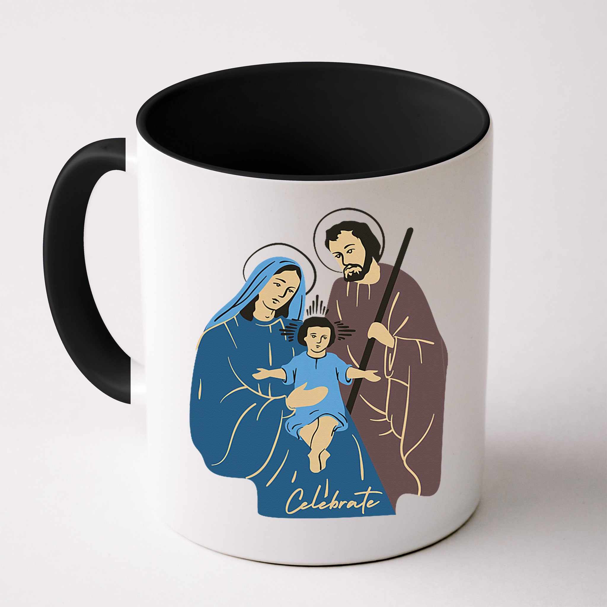 Jesus And Family Invite You To Celebrate Christmas Mug