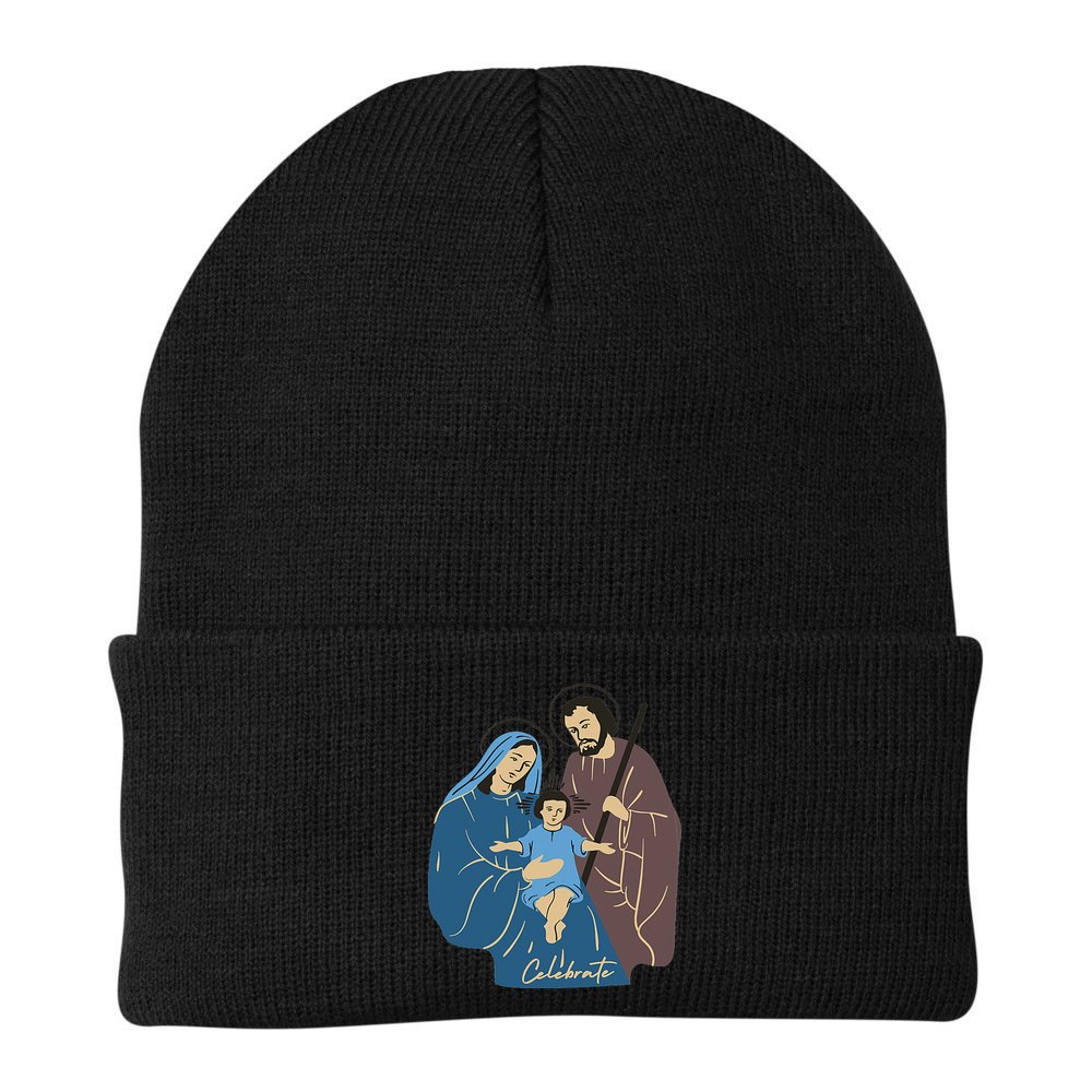 Jesus And Family Invite You To Celebrate Christmas Beanie