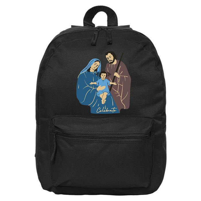 Jesus And Family Invite You To Celebrate Christmas 16 in Basic Backpack