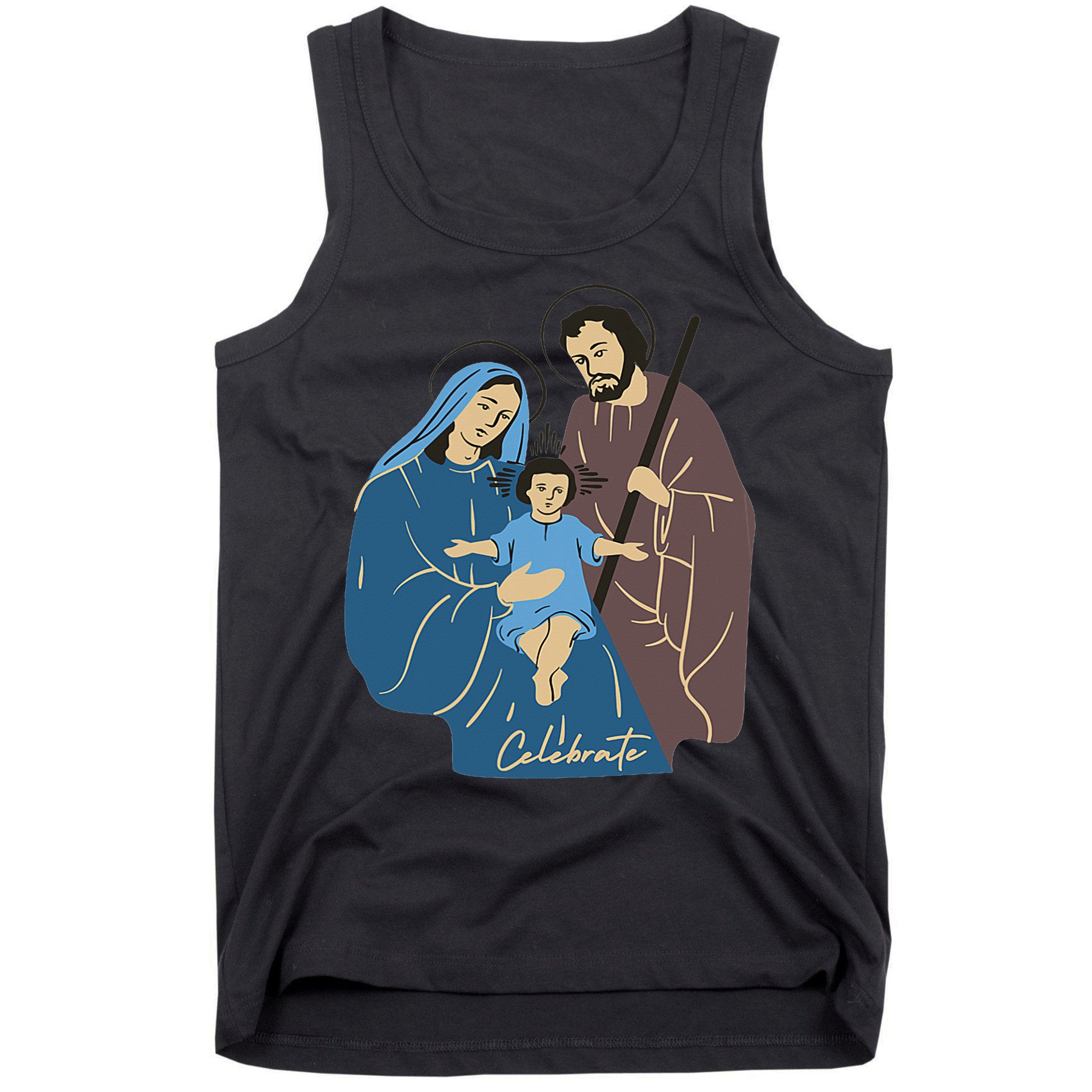 Jesus And Family Invite You To Celebrate Christmas Tank Top
