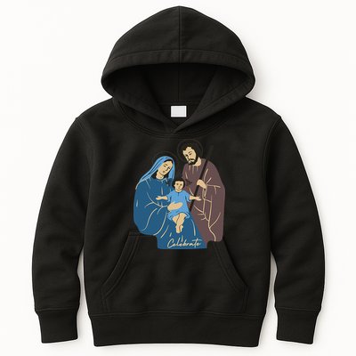 Jesus And Family Invite You To Celebrate Christmas Kids Hoodie