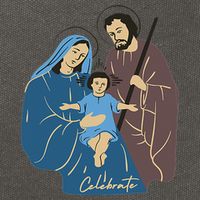 Jesus And Family Invite You To Celebrate Christmas Cotton Canvas Backpack