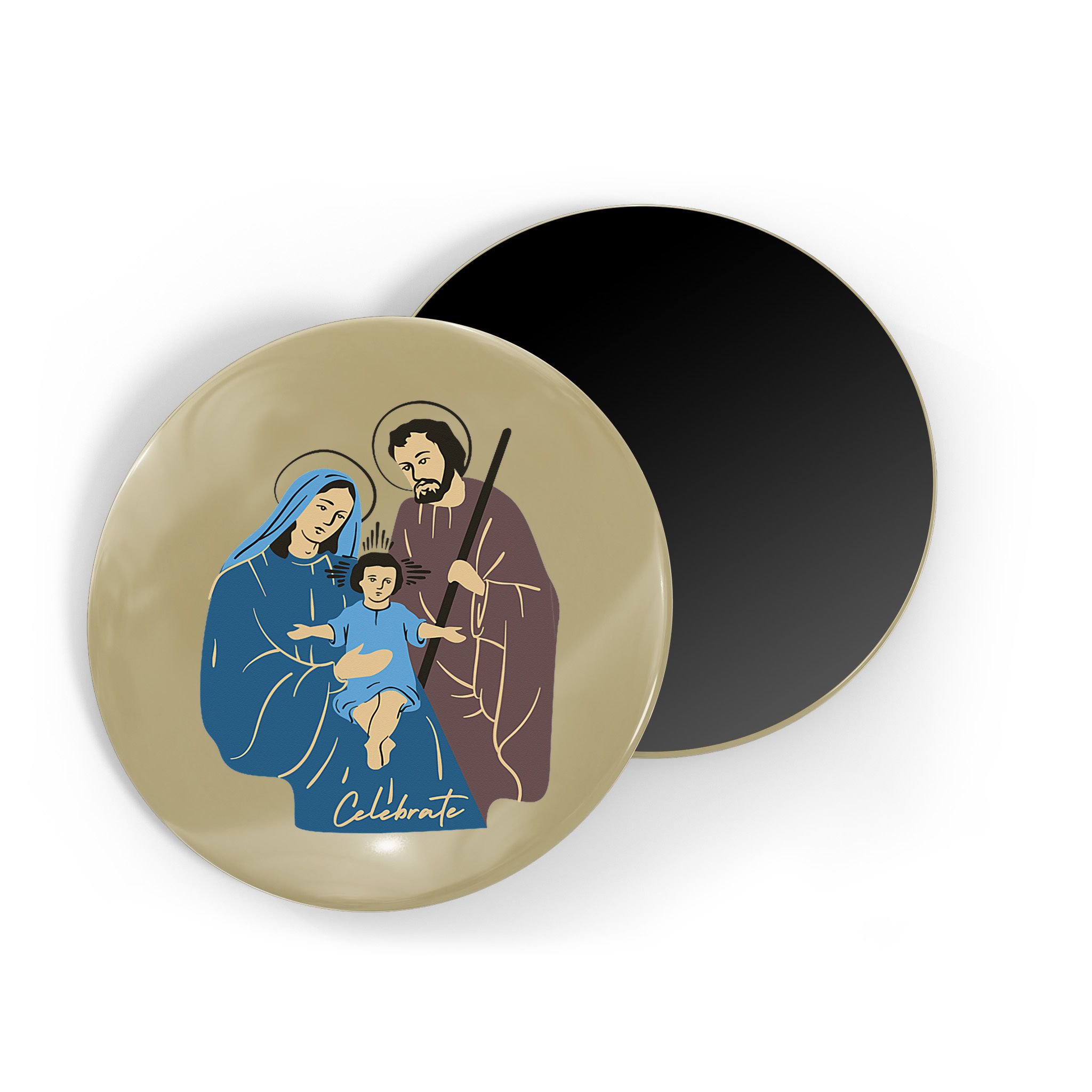 Jesus And Family Invite You To Celebrate Christmas Magnet