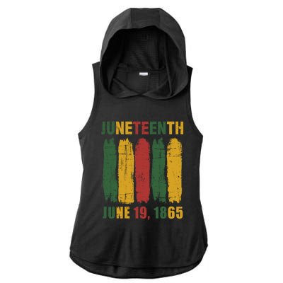 Juneteenth African Flag For Black History Pride Since 1865 Gift Ladies PosiCharge Tri-Blend Wicking Draft Hoodie Tank