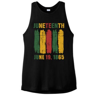 Juneteenth African Flag For Black History Pride Since 1865 Gift Ladies PosiCharge Tri-Blend Wicking Tank