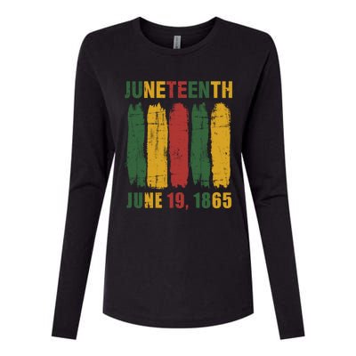 Juneteenth African Flag For Black History Pride Since 1865 Gift Womens Cotton Relaxed Long Sleeve T-Shirt