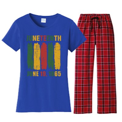 Juneteenth African Flag For Black History Pride Since 1865 Gift Women's Flannel Pajama Set