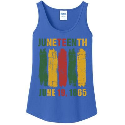 Juneteenth African Flag For Black History Pride Since 1865 Gift Ladies Essential Tank