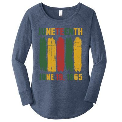 Juneteenth African Flag For Black History Pride Since 1865 Gift Women's Perfect Tri Tunic Long Sleeve Shirt