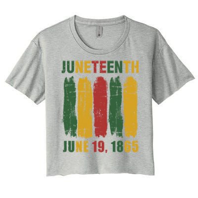 Juneteenth African Flag For Black History Pride Since 1865 Gift Women's Crop Top Tee