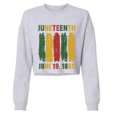 Juneteenth African Flag For Black History Pride Since 1865 Gift Cropped Pullover Crew