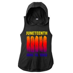 Juneteenth African Flag For Black History Pride Since 1865 Great Gift Ladies PosiCharge Tri-Blend Wicking Draft Hoodie Tank