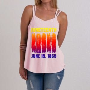 Juneteenth African Flag For Black History Pride Since 1865 Great Gift Women's Strappy Tank