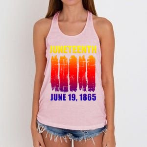 Juneteenth African Flag For Black History Pride Since 1865 Great Gift Women's Knotted Racerback Tank