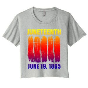 Juneteenth African Flag For Black History Pride Since 1865 Great Gift Women's Crop Top Tee