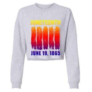 Juneteenth African Flag For Black History Pride Since 1865 Great Gift Cropped Pullover Crew