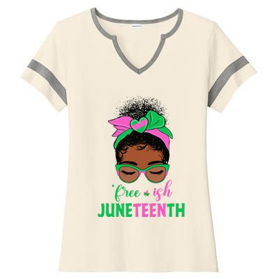 Juneteenth Aka Free-ish Since 1865 Independence Day Ladies Halftime Notch Neck Tee