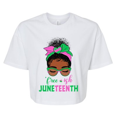 Juneteenth Aka Free-ish Since 1865 Independence Day Bella+Canvas Jersey Crop Tee