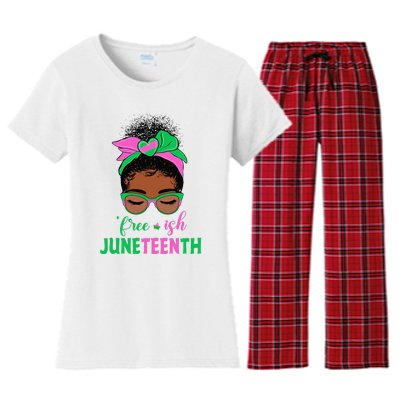 Juneteenth Aka Free-ish Since 1865 Independence Day Women's Flannel Pajama Set