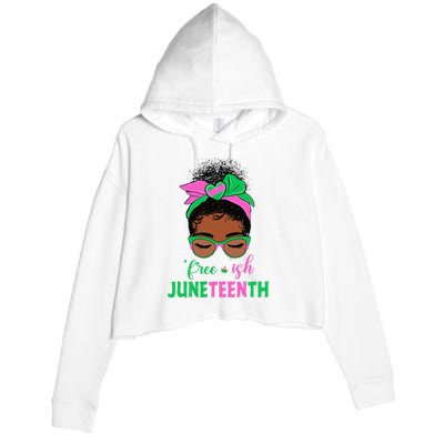 Juneteenth Aka Free-ish Since 1865 Independence Day Crop Fleece Hoodie