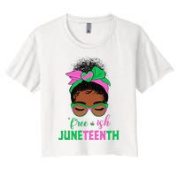 Juneteenth Aka Free-ish Since 1865 Independence Day Women's Crop Top Tee