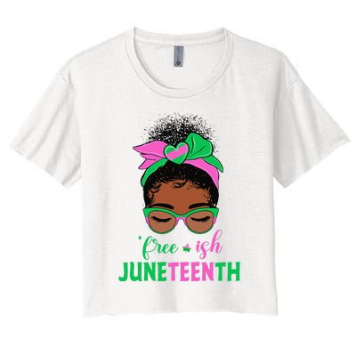 Juneteenth Aka Free-ish Since 1865 Independence Day Women's Crop Top Tee