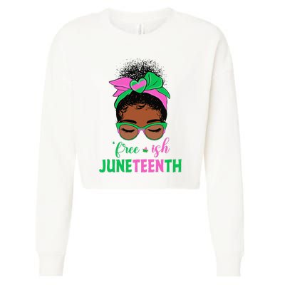 Juneteenth Aka Free-ish Since 1865 Independence Day Cropped Pullover Crew