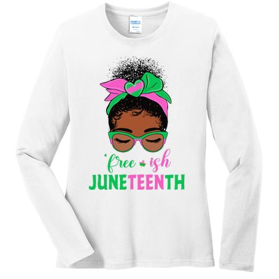 Juneteenth Aka Free-ish Since 1865 Independence Day Ladies Long Sleeve Shirt