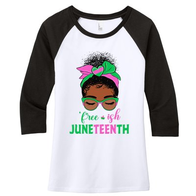 Juneteenth Aka Free-ish Since 1865 Independence Day Women's Tri-Blend 3/4-Sleeve Raglan Shirt