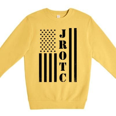 Jrotc American Flag Gift Jrotc Veteran Gift Premium Crewneck Sweatshirt