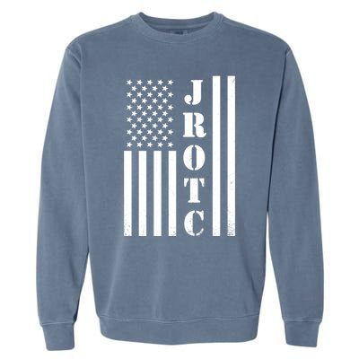 Jrotc American Flag Gift Jrotc Veteran Gift Garment-Dyed Sweatshirt