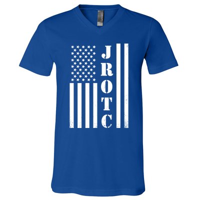 Jrotc American Flag Gift Jrotc Veteran Gift V-Neck T-Shirt