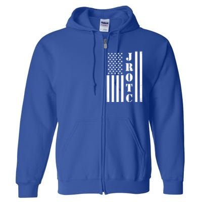 Jrotc American Flag Gift Jrotc Veteran Gift Full Zip Hoodie