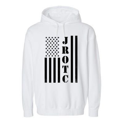 Jrotc American Flag Gift Jrotc Veteran Gift Garment-Dyed Fleece Hoodie