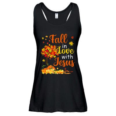 Jesus Autumn Fall In Love With Jesus Thanksgiving Ladies Essential Flowy Tank