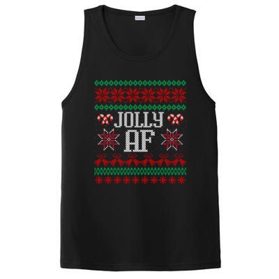 Jolly Af Funny Adult Humor Ugly Christmas Gift PosiCharge Competitor Tank