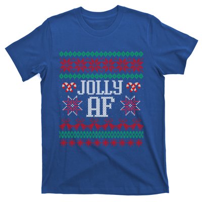 Jolly Af Funny Adult Humor Ugly Christmas Gift T-Shirt