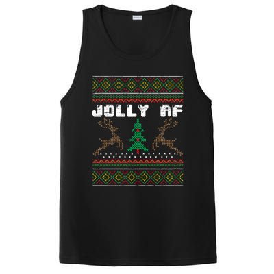 Jolly Af Funny Ugly Christmas Sweater Gift PosiCharge Competitor Tank