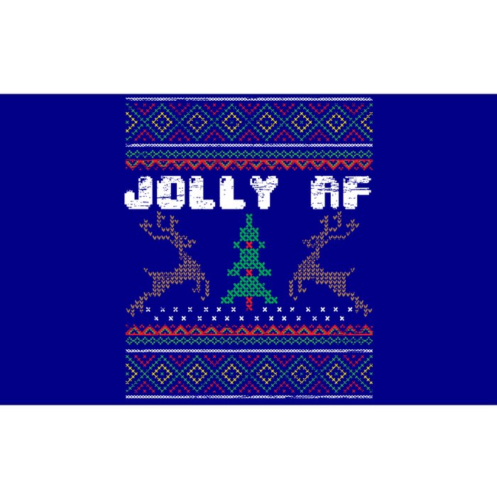 Jolly Af Funny Ugly Christmas Sweater Gift Bumper Sticker