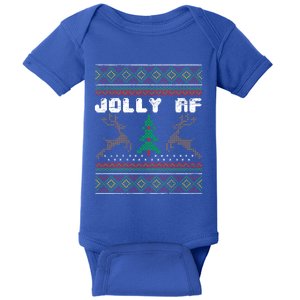 Jolly Af Funny Ugly Christmas Sweater Gift Baby Bodysuit