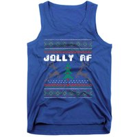 Jolly Af Funny Ugly Christmas Sweater Gift Tank Top