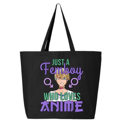 Just A Femboy Who Loves Anime Crossdressing Anime Boy 25L Jumbo Tote