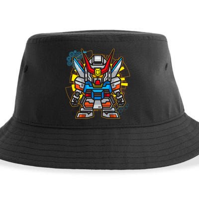 Japanese Anime Fighting Mecha Robot Sustainable Bucket Hat