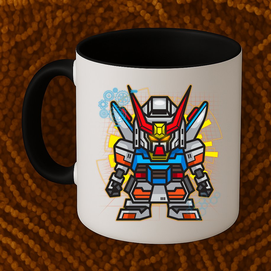 Japanese Anime Fighting Mecha Robot Mug