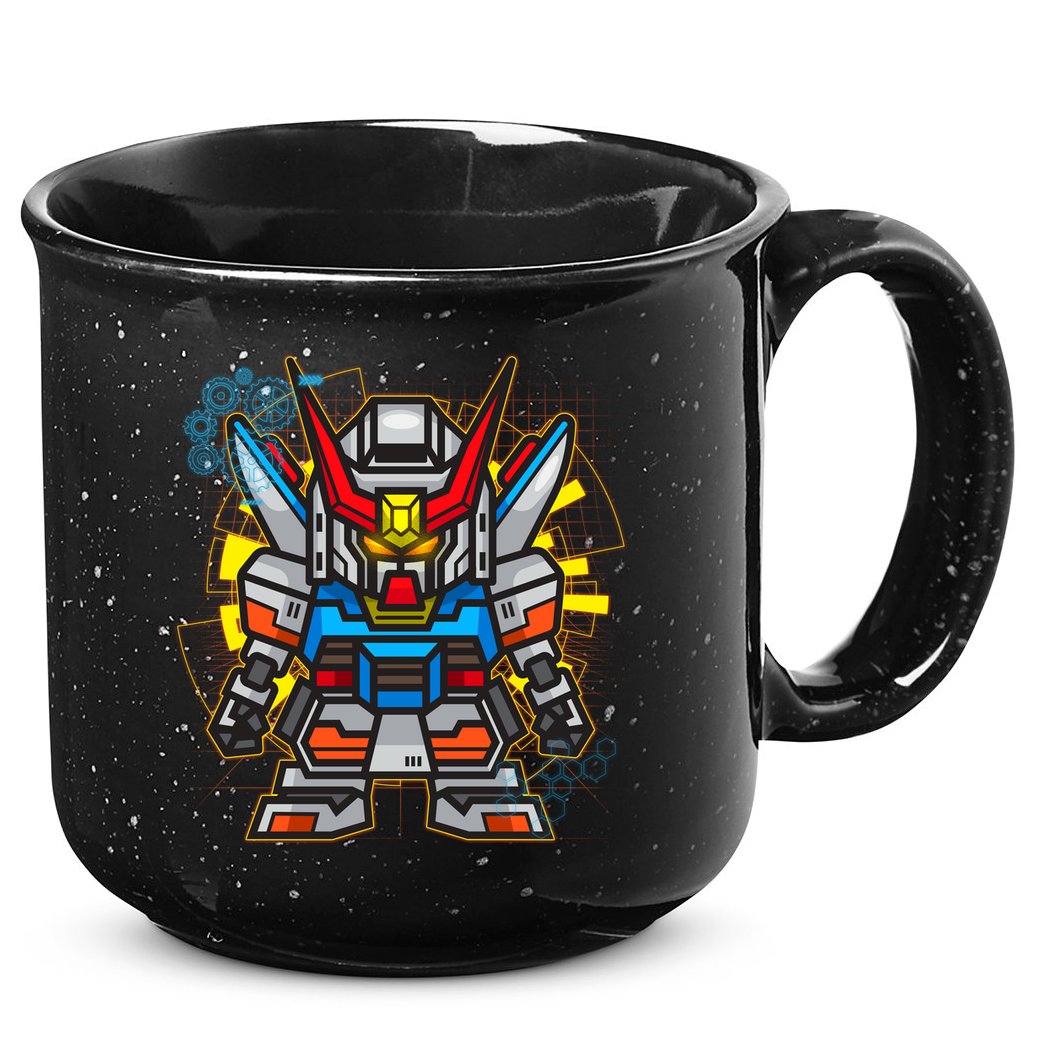 Japanese Anime Fighting Mecha Robot 15oz Campfire Ceramic Mug