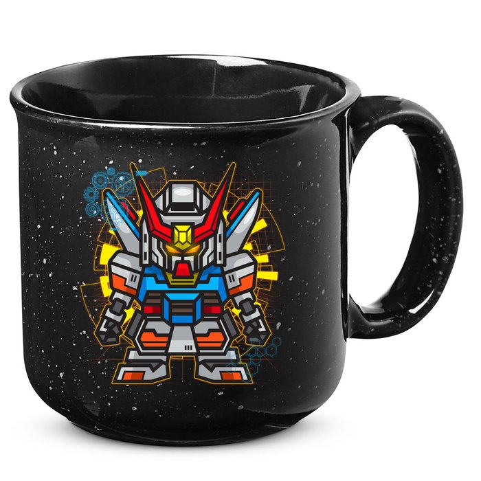 Japanese Anime Fighting Mecha Robot 15oz Campfire Ceramic Mug