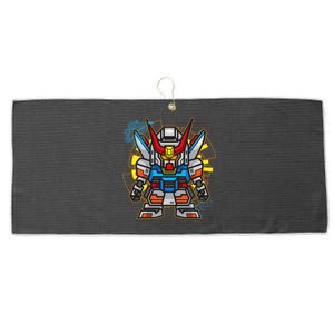 Japanese Anime Fighting Mecha Robot Large Microfiber Waffle Golf Towel